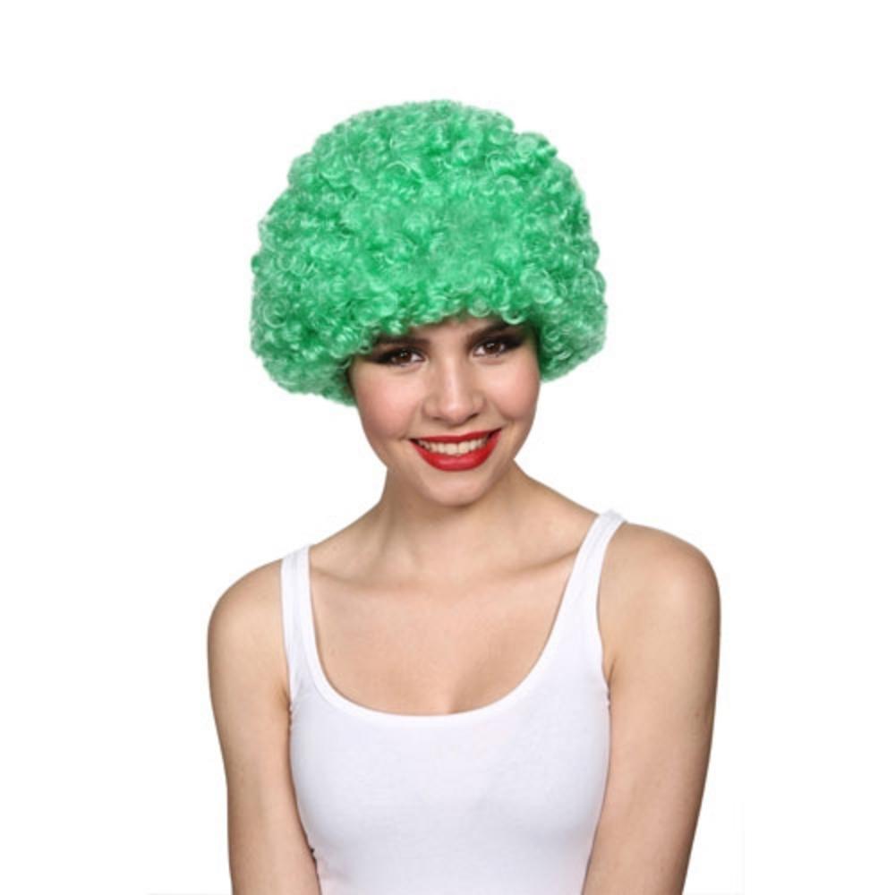 Green Afro Wig Wigs Mega Fancy Dress