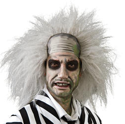 Beetlejuice Wig Men's Fancy Dress Halloween Beetle Juice Costume Movie Accessory