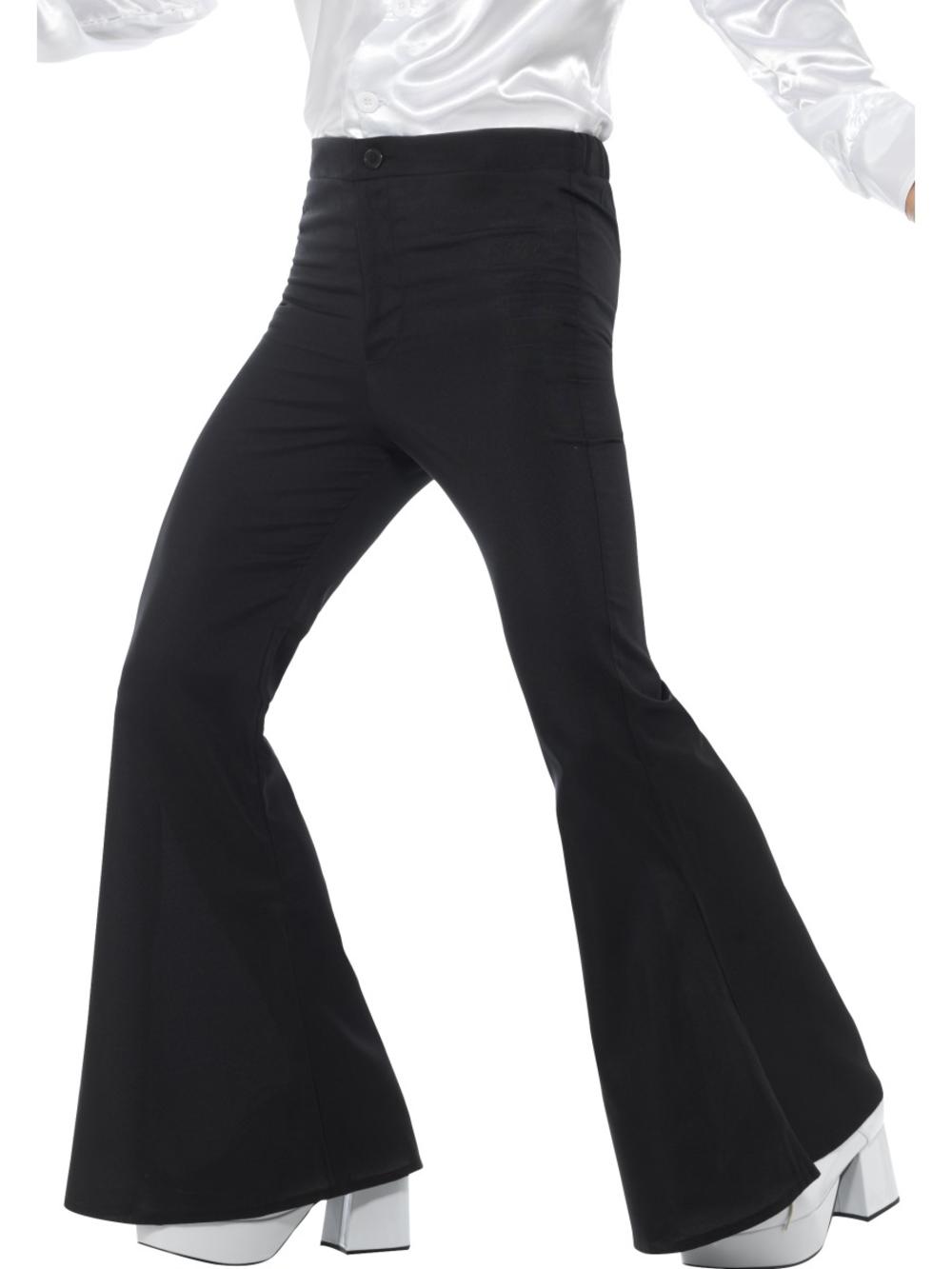 Black Flared Trousers Mens 60s 70s 