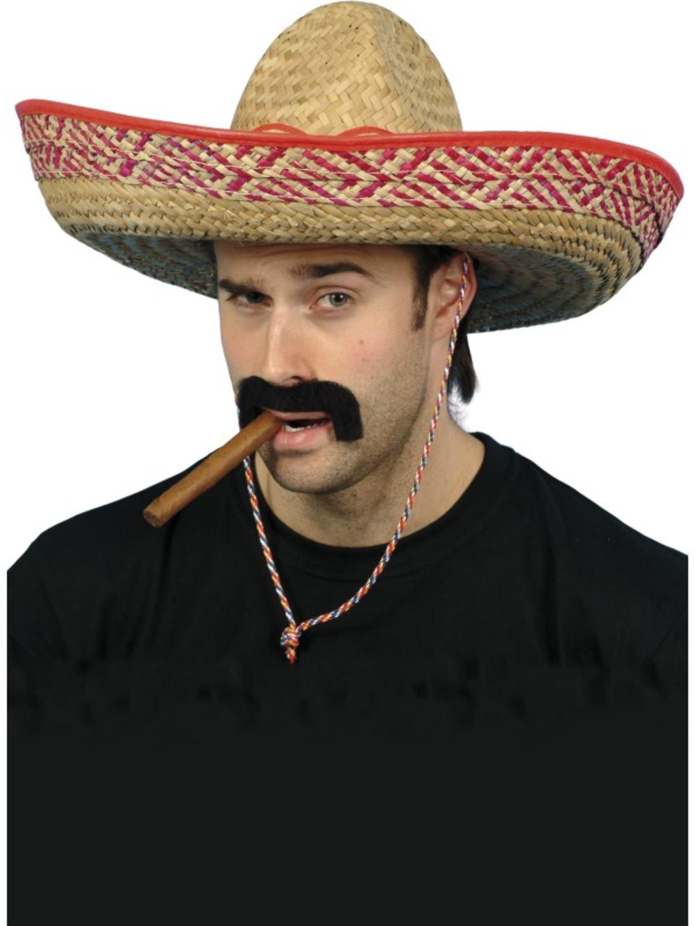 Mexican Sombrero Straw Hat Adults Fancy 
