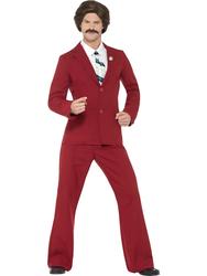 Anchorman Ron Burgundy Mens Fancy Dress 70s Newsreader Novelty Adults Costume