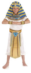 Pharaoh Emperor Boys Egyptian King Fancy Dress Historical Kids Childrens Costume
