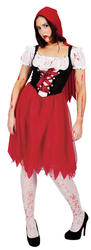 Blood Red Riding Hood Ladies Halloween Fancy Dress Fairytale Book Horror Costume
