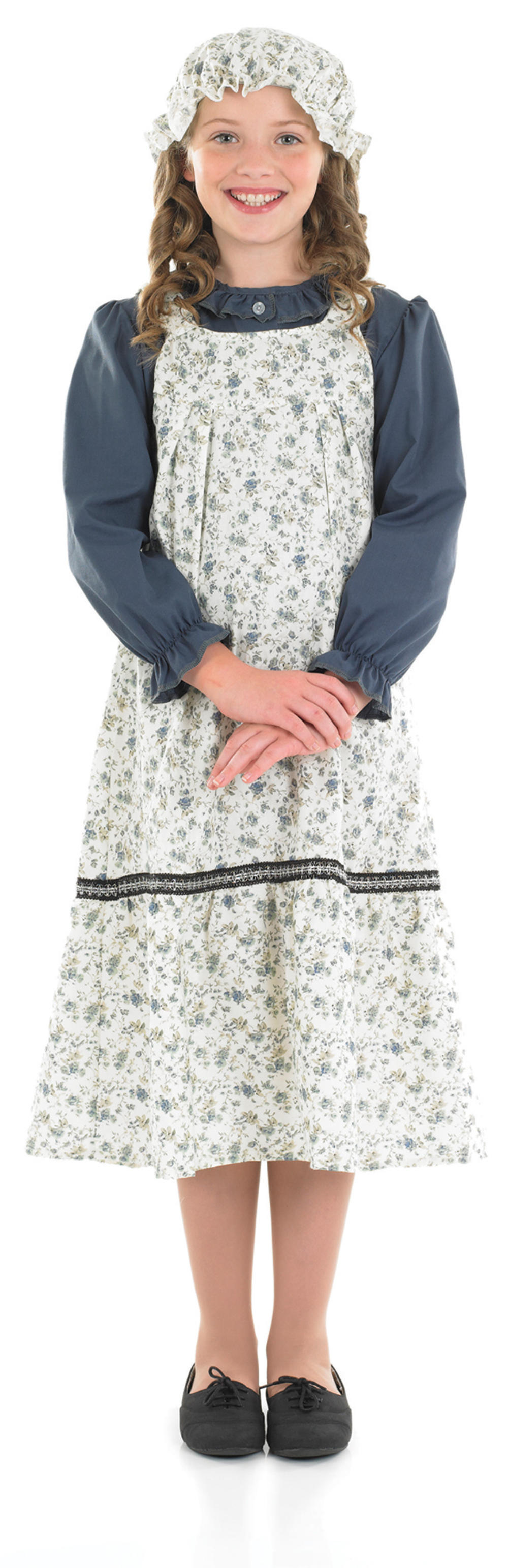 Victorian School Girl Costume Kids Fancy Dress World Book Day Week