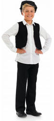 Victorian Cap & Waistcoat Boys Fancy Dress Poor Book Character Childs Costume