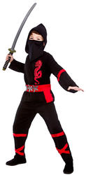 Samurai Ninja Boys Fancy Dress Japanese Martial Arts Warrior Kids Childs Costume