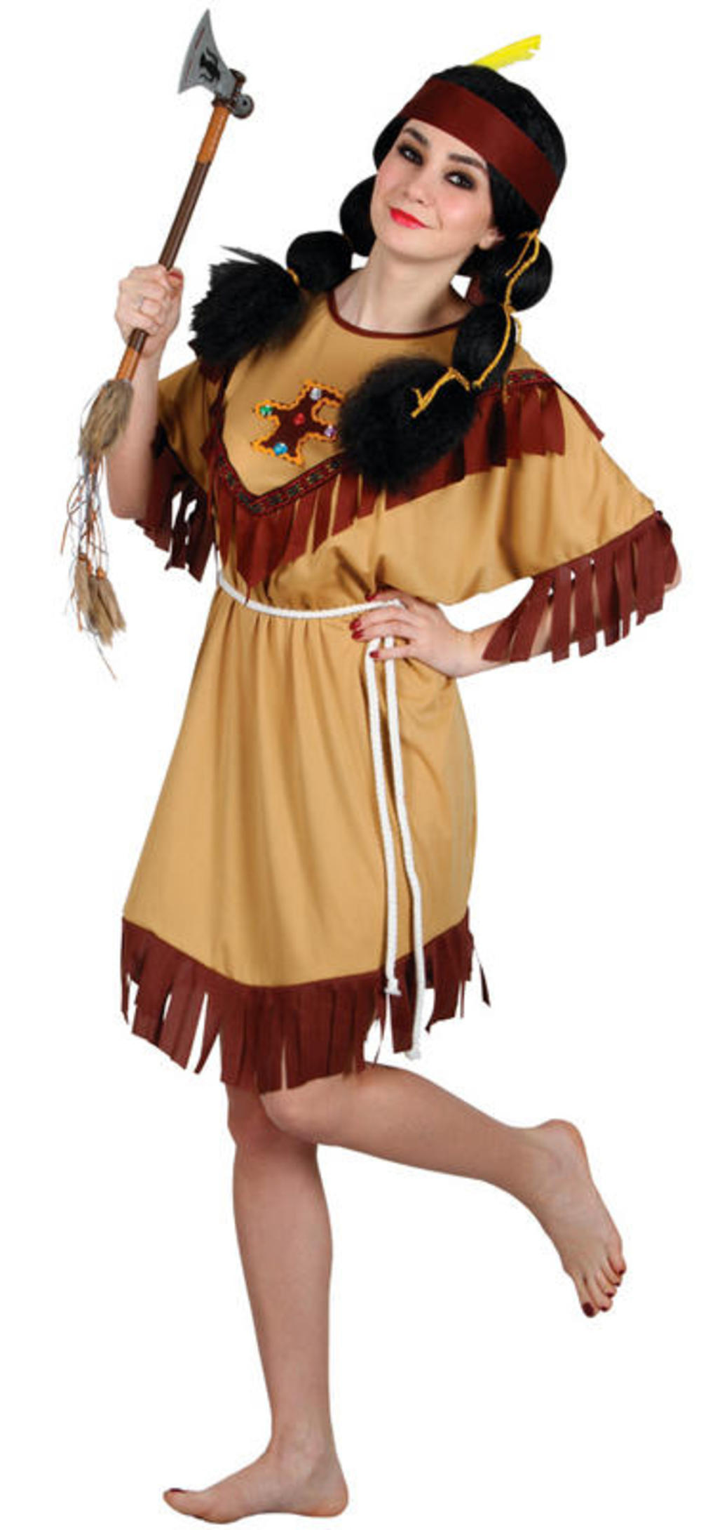 Native American Indian Ladies Fancy Dress Wild Western Adults Costume ...