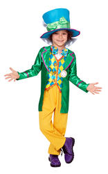 Mad Hatter Boys Fancy Dress World Book Day Childrens Alice in Wonderland Costume