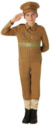 WW1 Soldier Boys Fancy Dress Military Army 1910s Kids Childrens Costume Outfit