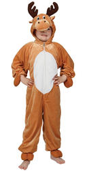 Reindeer Rudolf Kids Boys Girls Fancy Dress Christmas Animal Childs Costume 3-13