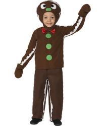 Little Gingerbread Man Kids Fancy Dress Child Christmas Boys Girls Child Costume
