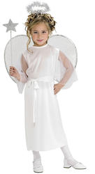 Nativity Angel + Halo Girls Fancy Dress Christmas Kids Childs Costume Outfit