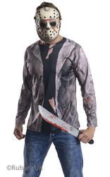 Jason Voorhees Mens Halloween Fancy Dress Horror Friday 13th Adults Costume Kit