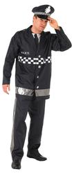 Policeman Mens Fancy Dress Cops Uniform Occupation Police Man Adults Costume New