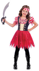 High Seas Pirate Girls Fancy Dress World Book Day Caribbean Kid Children Costume