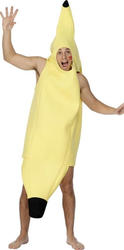 Banana Adults Fancy Dress Hawaiian Tropical Fruit Mens Ladies Costume Outfit New