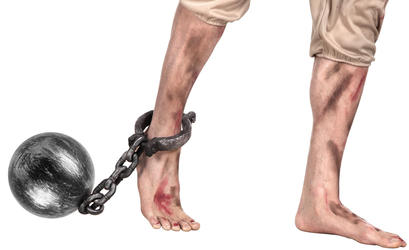 Ball and Chain Fancy Dress Prisoner Convict Robber Adults Costume Accessory New