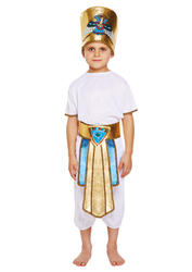 Egyptian Boys Fancy Dress King Pharaoh Historical Book Day Childrens Kid Costume