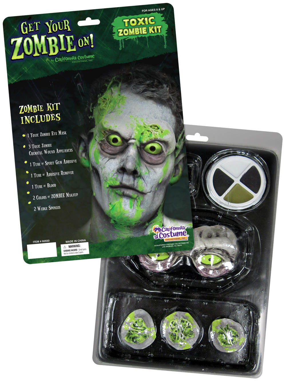 Toxic Zombie Halloween Makeup Kit Zombie Accessories Mega Fancy Dress
