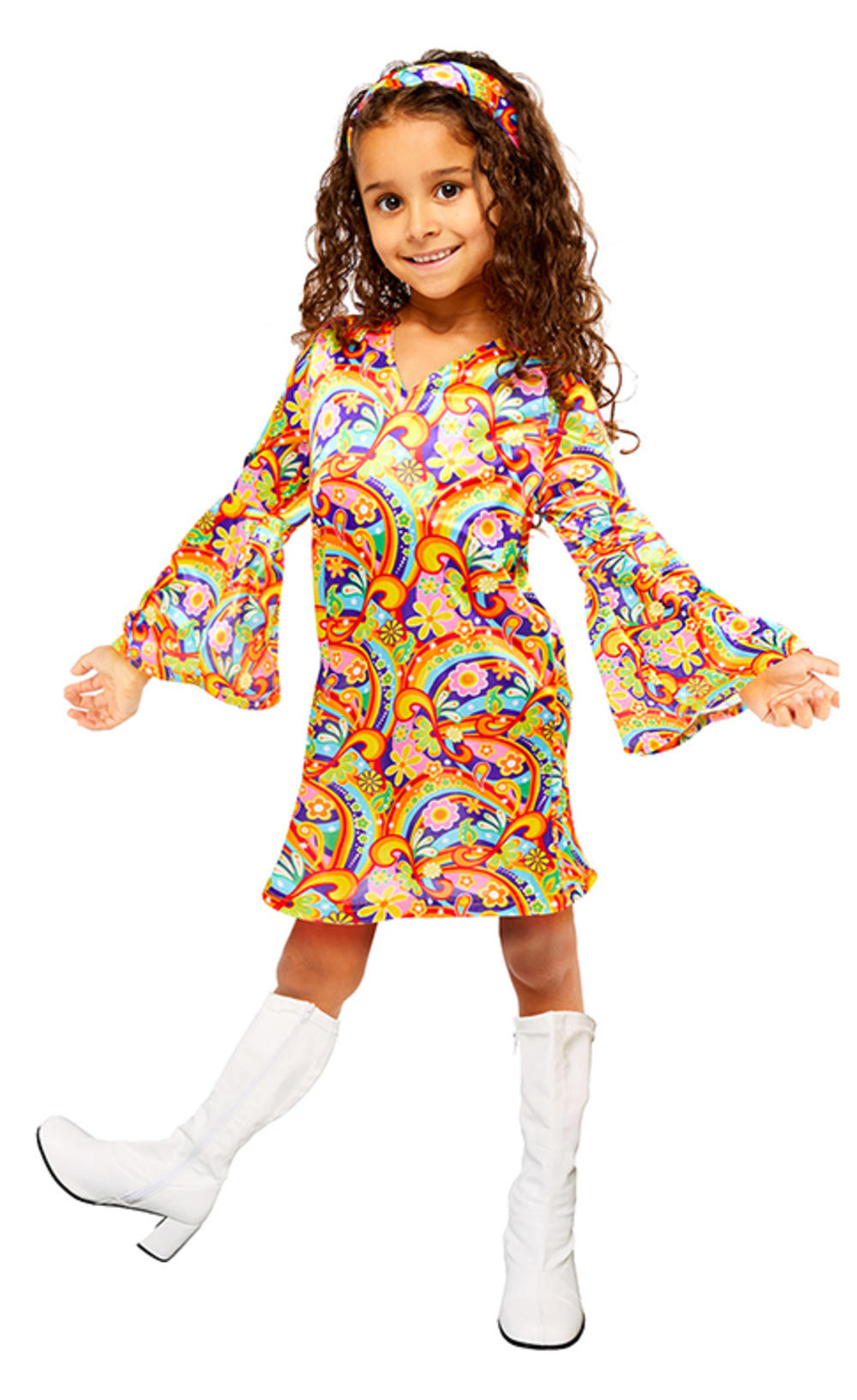 Rainbow Hippie Girls Costume Hippie Costumes Mega Fancy Dress