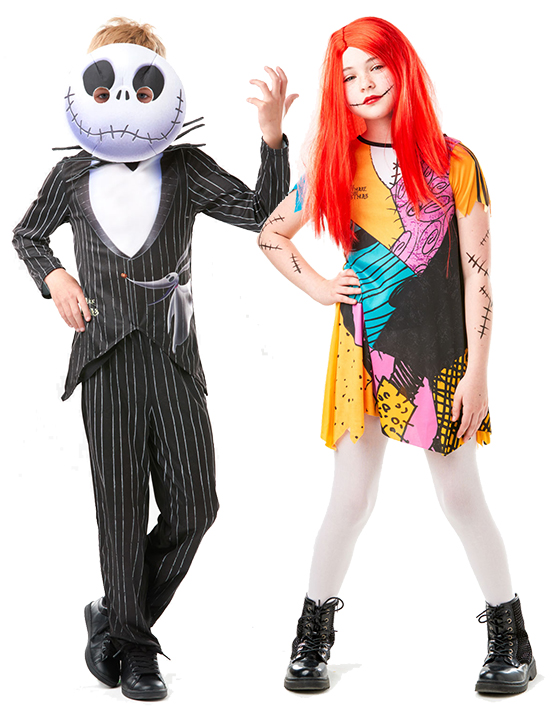 Nightmare Before Christmas Kids Fancy Dress Jack Sally Childs Halloween Costumes All Boy's