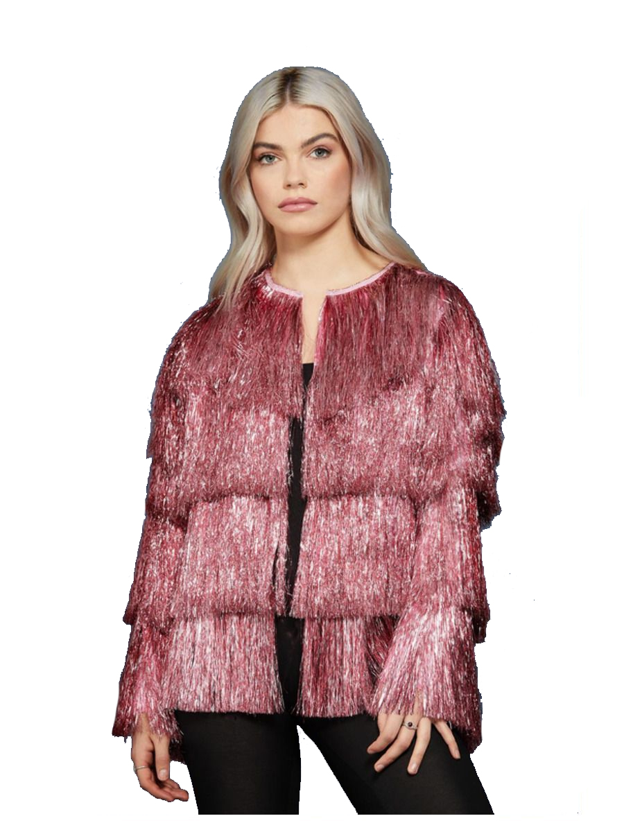 Fever Pink Tinsel Festival Jacket Fever Collection Mega Fancy Dress