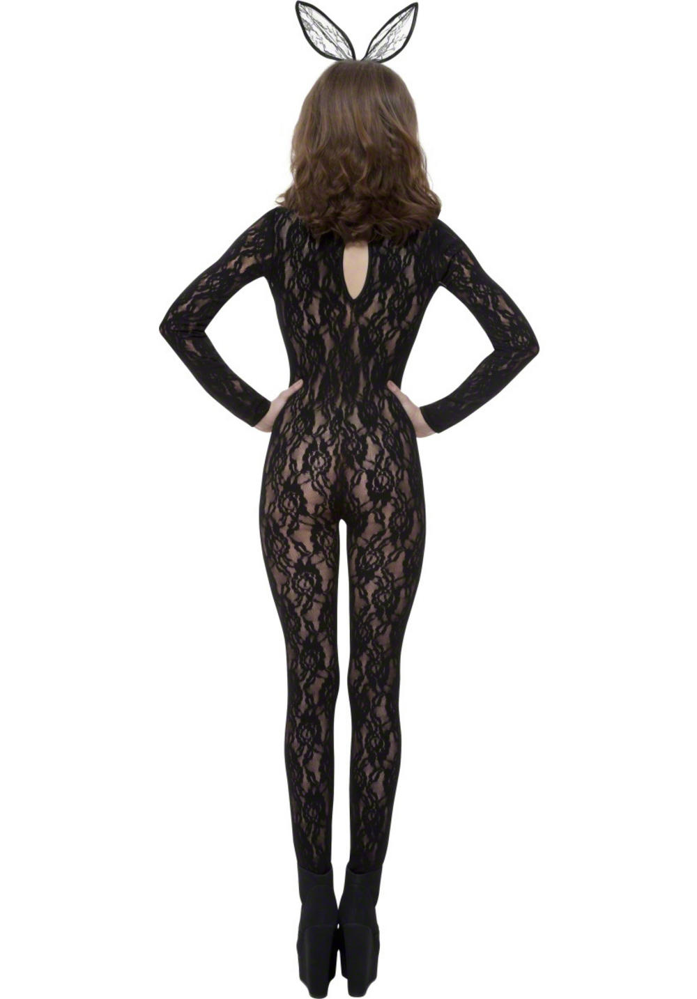 black lace bodysuit costume