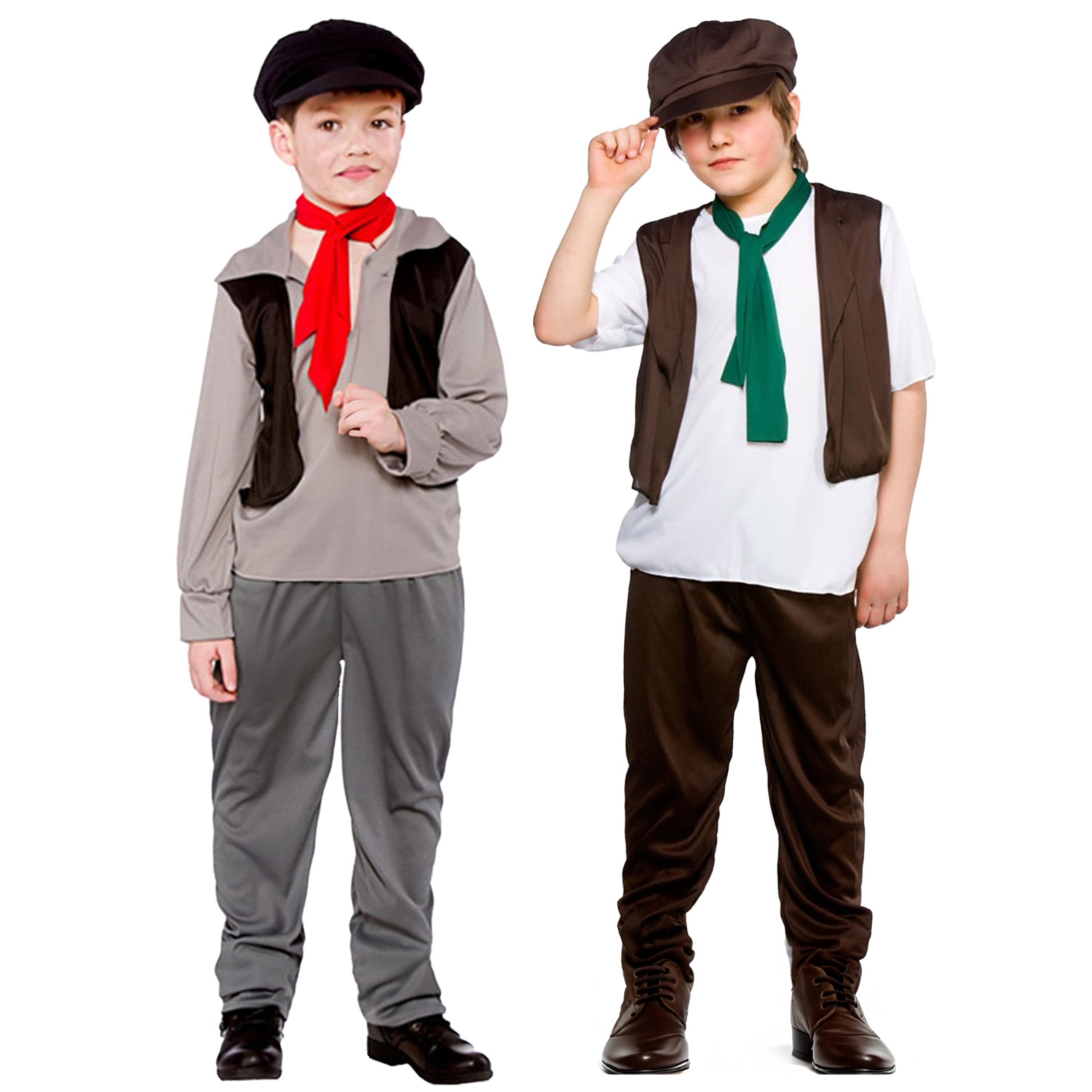 Victorian Poor Boy Fancy Dress Up Oliver Twist Kids Childrens Outfit