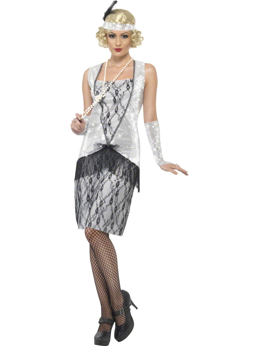 silver gatsby dress