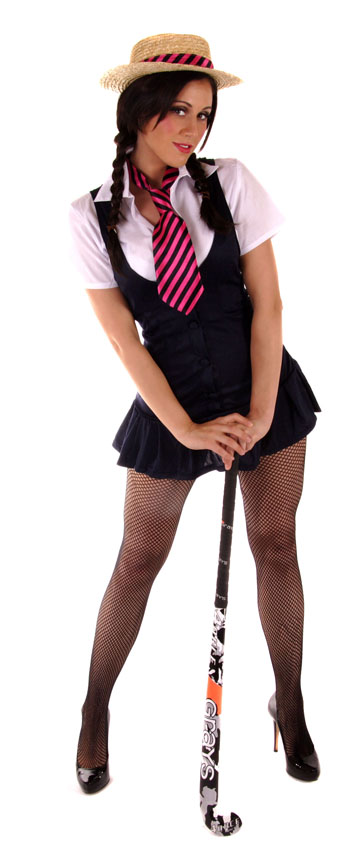 Sexy School Girl Costume Tights St Trinians Fancy Dress Uniform Costume Hat Ebay