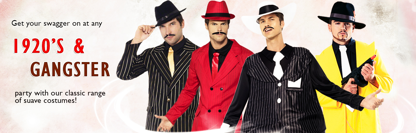 Mens 20's Gangster Costumes 