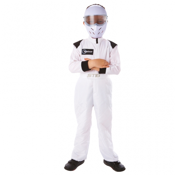 The Stig Boys Costume Top Gear TV Car Racing Uniform Kids Fancy Dress ...