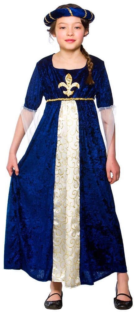 Tudor Princess Girl Costume Kids Royal Blue Tudor Princess Girl Costume Kids Royal Blue