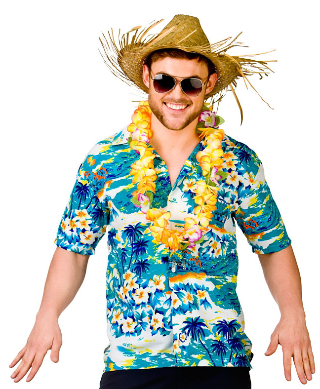 Hawaiian Tropical Shirts Adults Fancy Dress Hawaii Summer Mens Beach ...