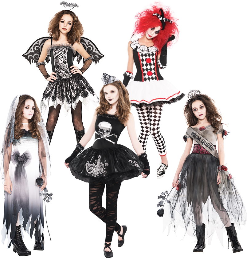 Zombie Girls Age 12-16 Fancy Dress Halloween Teen Kids Childs Party ...