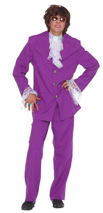 Austin Powers Sixties Purple Suit Mens Fancy Dress 1960s Movie 60s ...