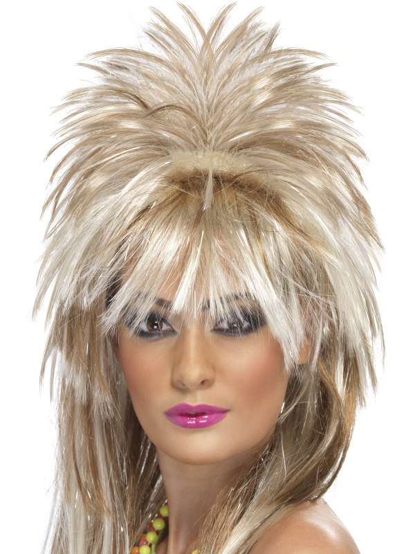 1980s Celebrity Punk Wigs Ladies Fancy Dress 80s Womens Eighties