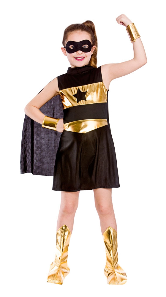 Black Superhero Girls Costume TV, Book and Film Costumes Mega Fancy