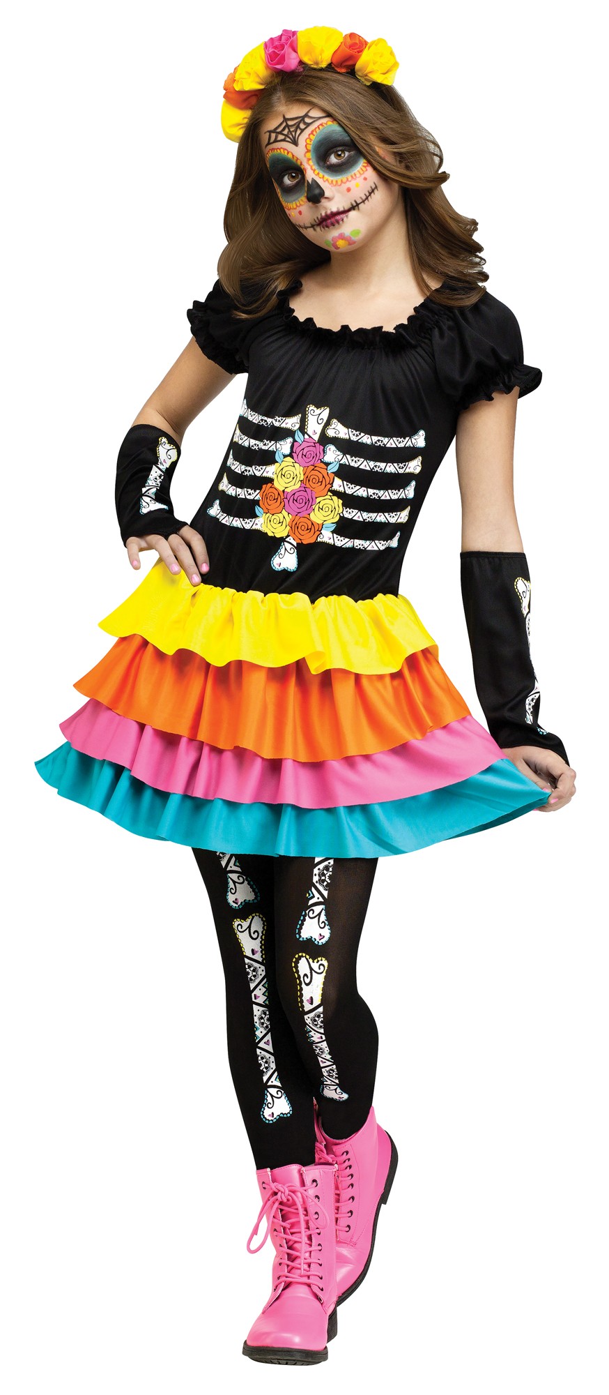 Kids Skeleton Halloween Costume day of the dead girls fancy dress halloween skeleton skull kids Kids Skeleton Halloween Costume day of the dead girls fancy dress halloween skeleton skull kids