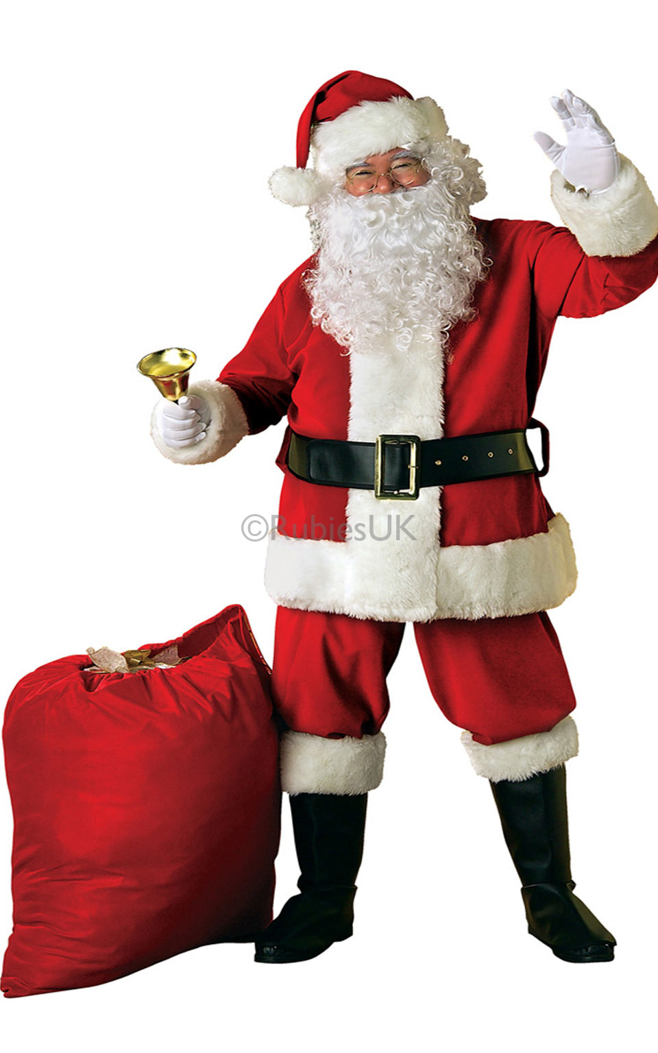 Details About Santa Claus Father Christmas Mens Fancy Dress Xmas St Nicolas Adult Costume Suit