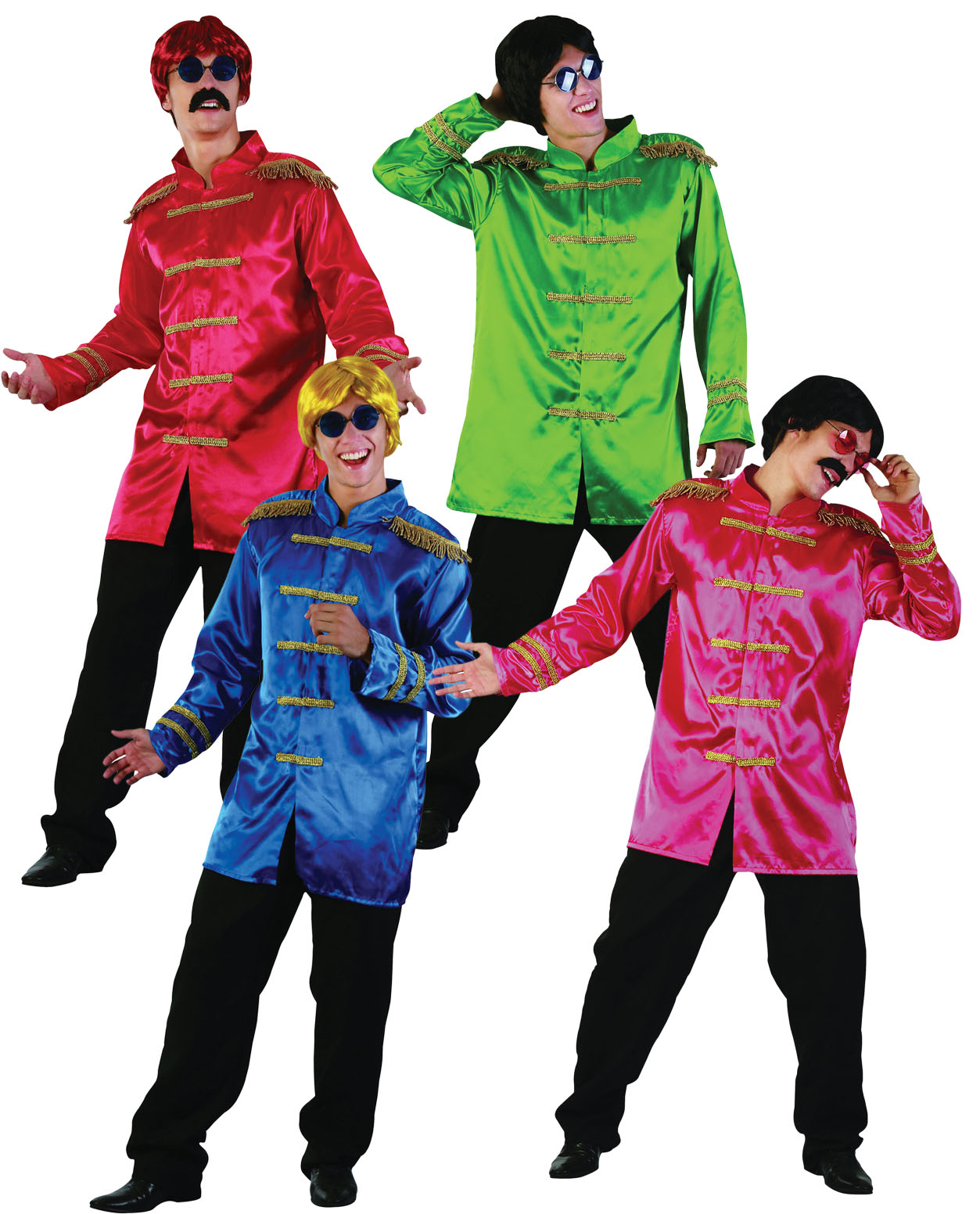 Sgt Pepper Jacket Adults Fancy Dress 60s Beatles Band Mens Costume Accessories Ebay 0013