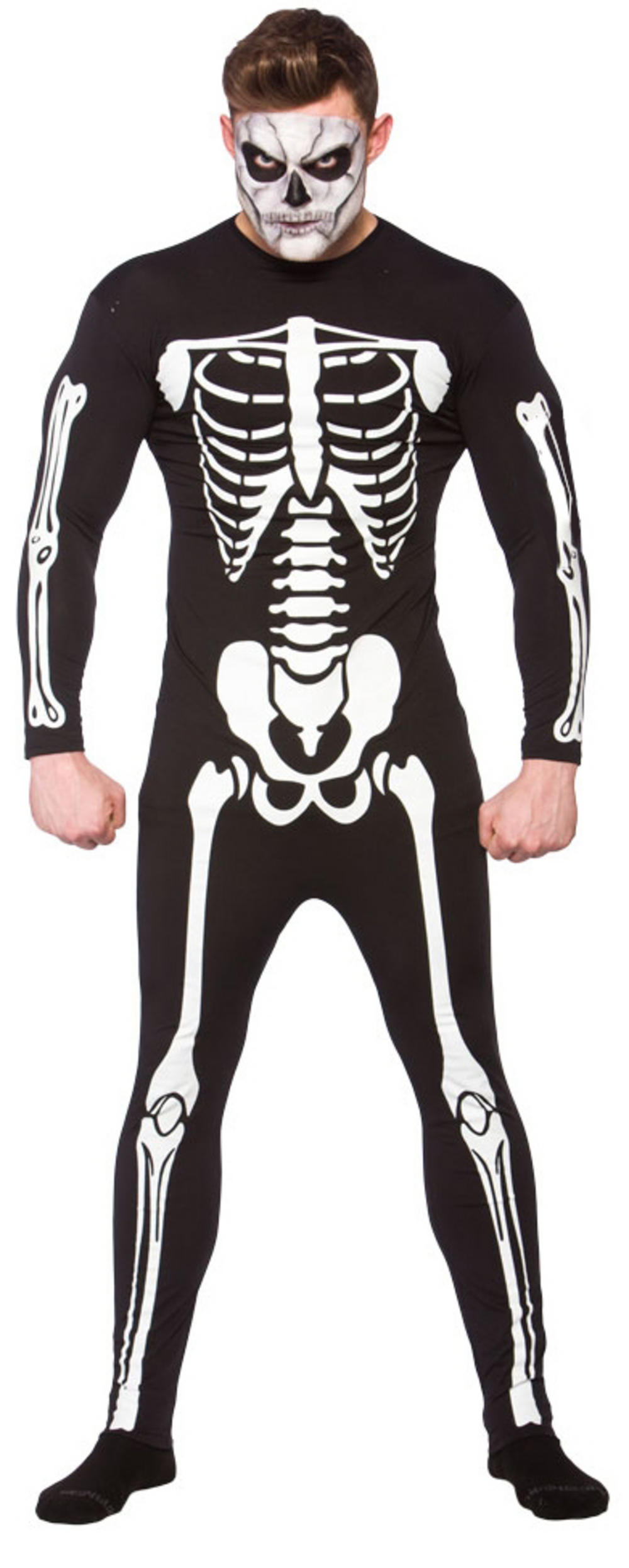 Skeleton Jumpsuit Adults Costume All Men's Halloween Costumes Mega