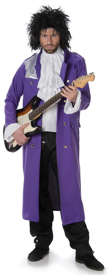 Prince Mens Fancy Dress Pop Icon Celebrity Idol 80s Purple Rain Adults ...