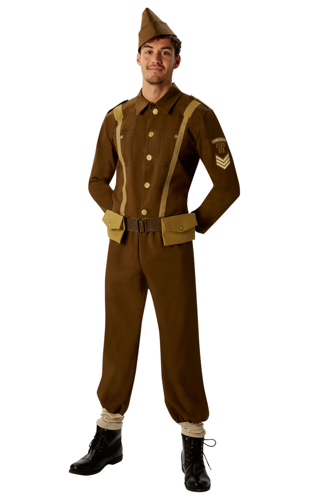 WW2 Solider Mens Costume 1930's & 1940's Costumes Mega Fancy Dress