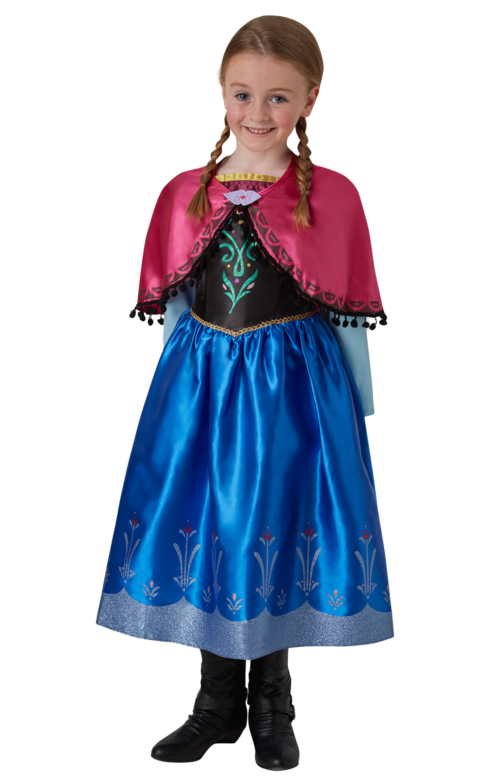 Deluxe Anna Girls Fancy Dress Ice Queen Disney Princess Kids Costume Outfit eBay