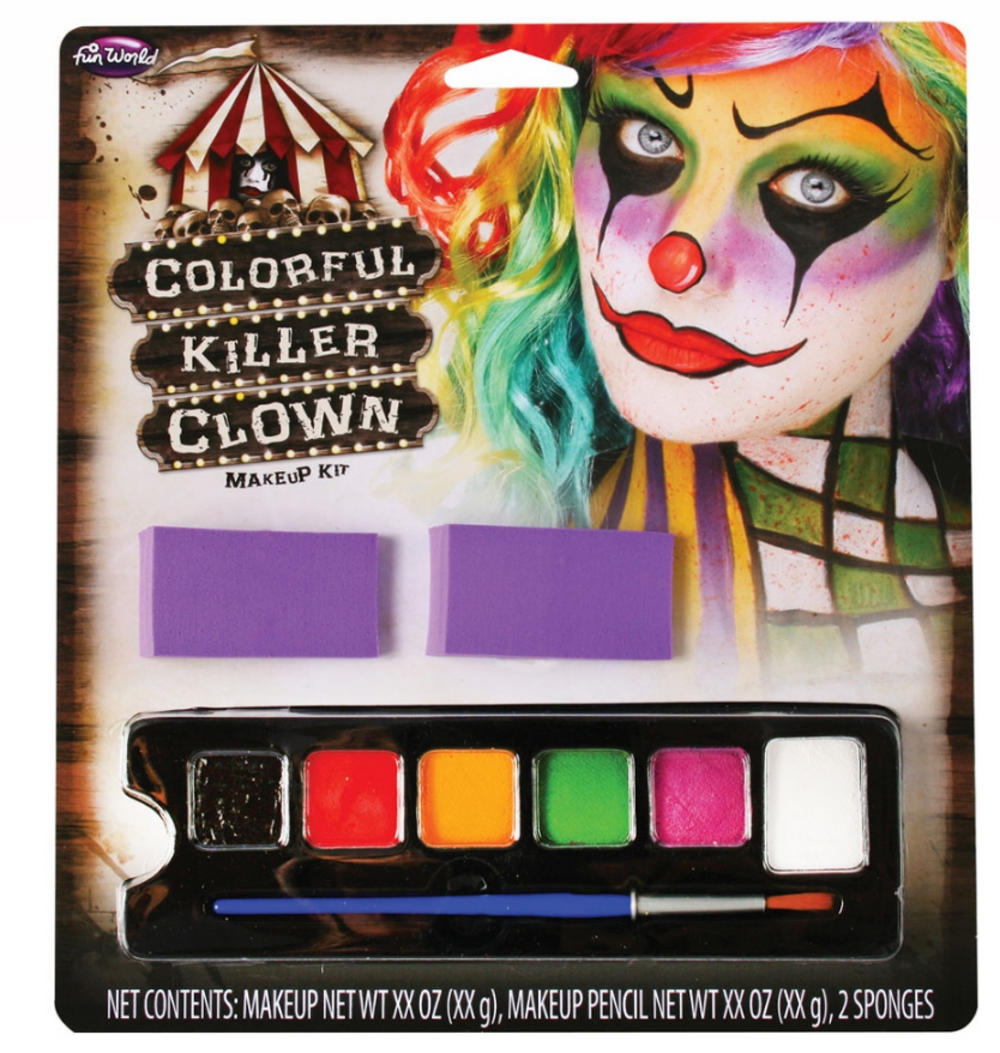 Colourful Killer Clown Halloween Makeup Kit Halloween Make Up