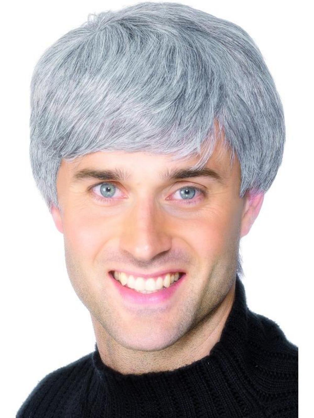 Grey Modern Haircut Wig Fancy Dress Wigs & Wig Caps Mega Fancy Dress