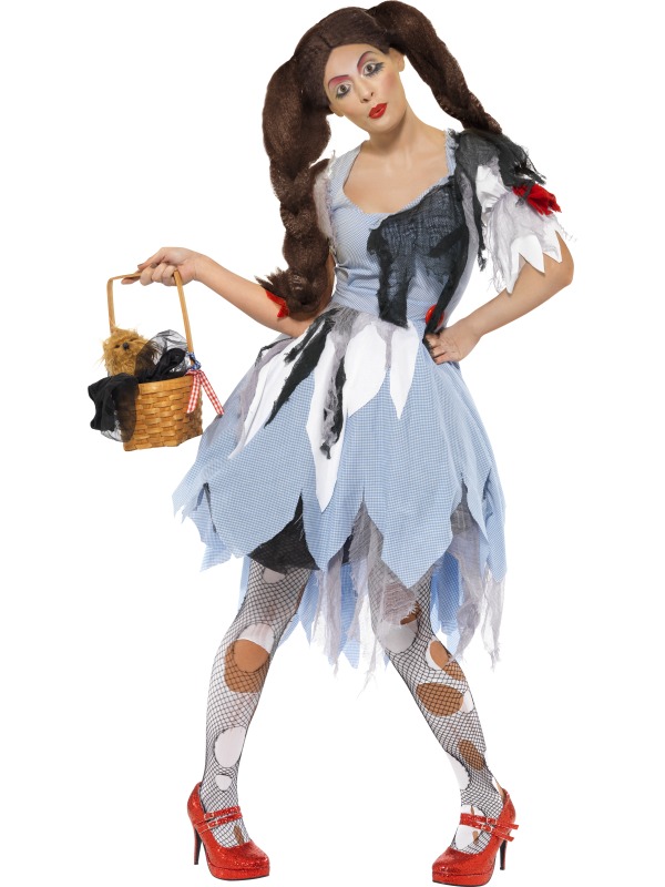 Deadly Dorothy Halloween Fairytale Ladies Fancy Dress Adults Costume Outfit  New