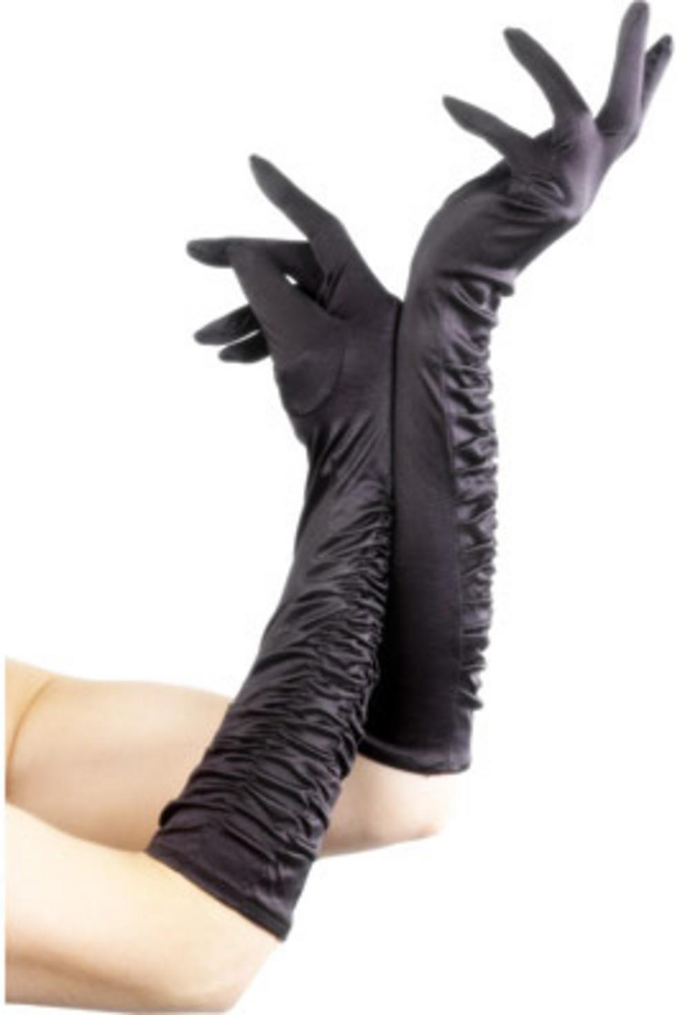 Long Black Temptress Gloves 20s & Gangster Accessories Mega Fancy Dress