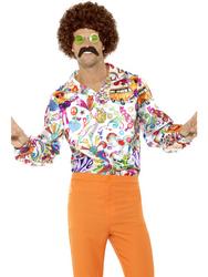 XL Purple Disco Shirt Adult Costume1970/'s Groovy Funky sizes S M L